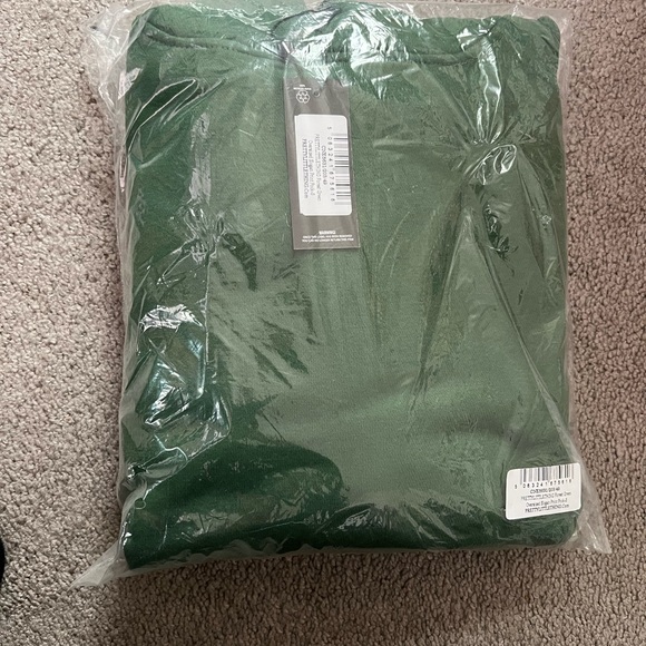 PRETTYLITTLETHING Forest Green Oversized Graphic Print Pocket Front Hoodie S NEW - Picture 5 of 7